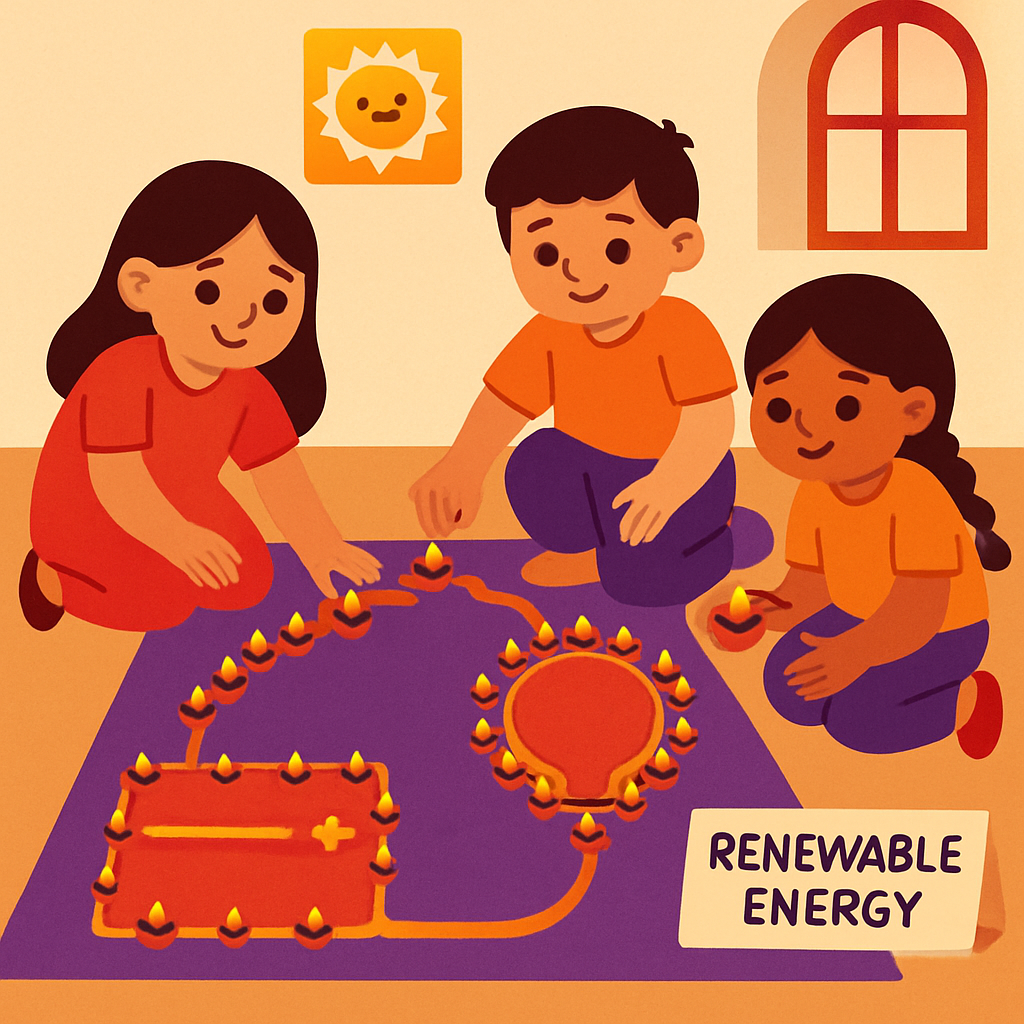 Festival Of Lights Solar Circuit Rangoli diamond painting