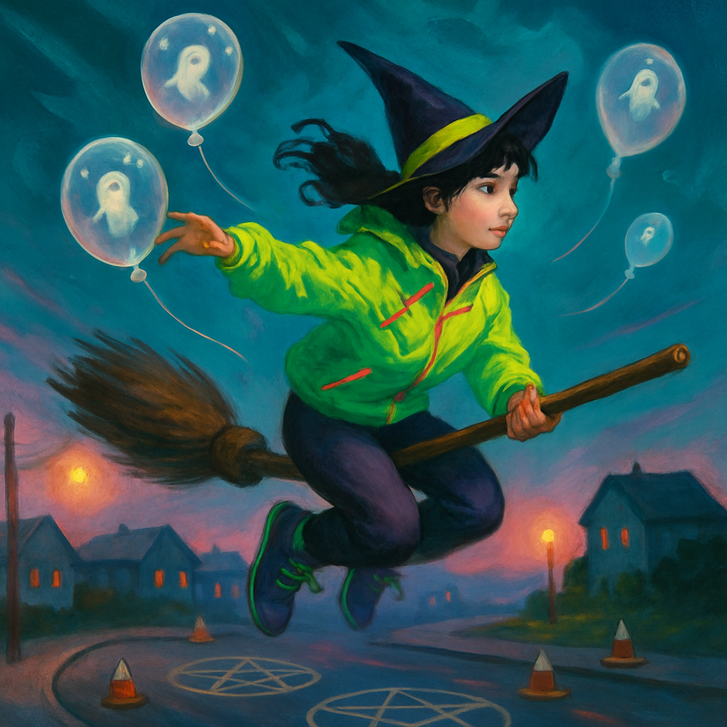 Witchy Weather Balloon Parade paint by diamonds