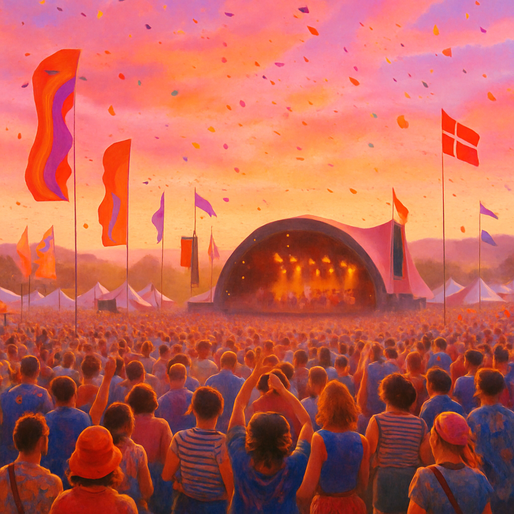 Roskilde Festival Roskilde Denmark paint by color