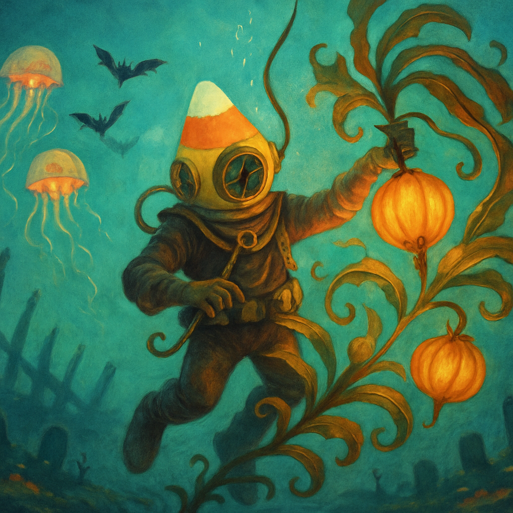 Candy Corn Deep Sea Diver paint by color