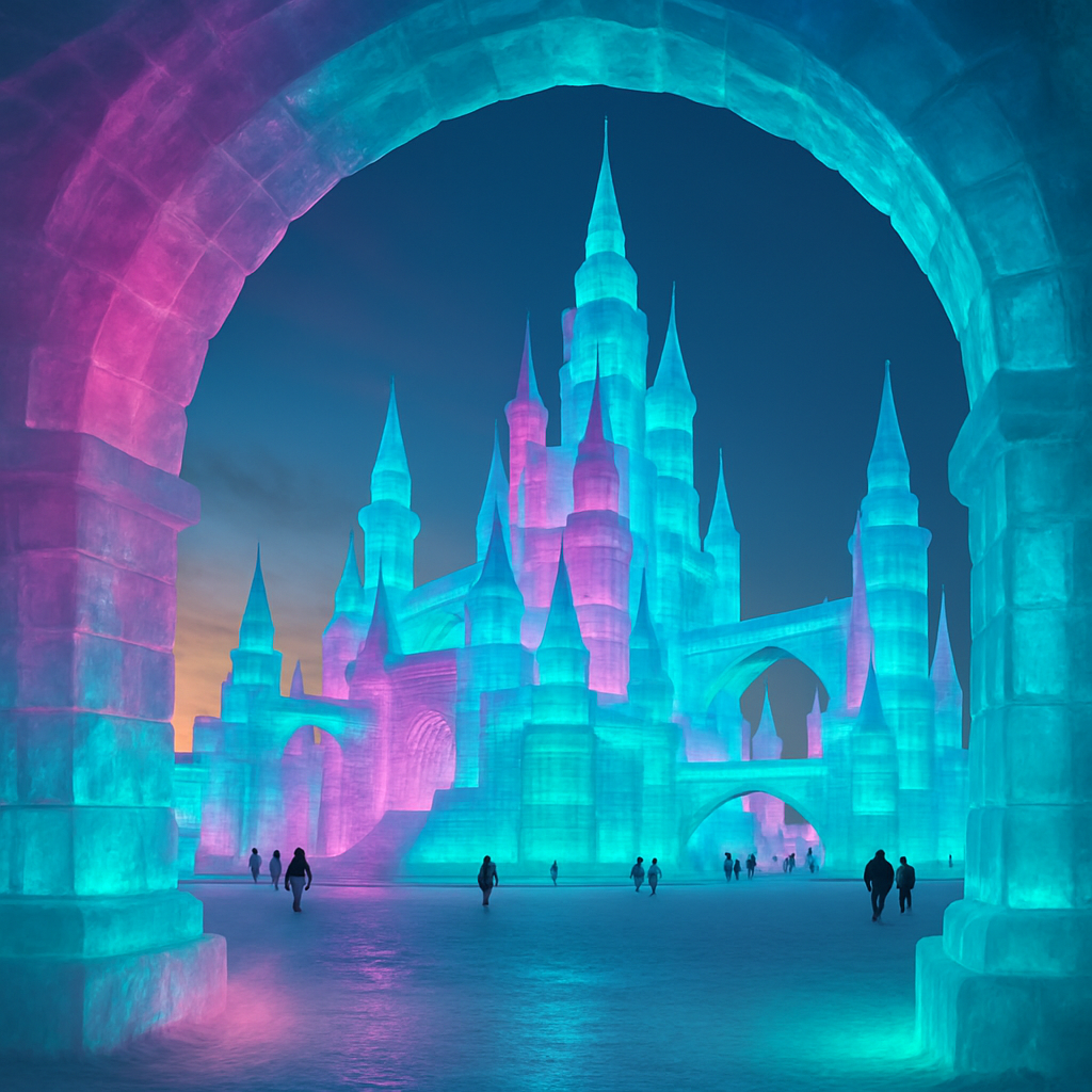 Harbin International Ice And Snow Sculpture Festival China paint by diamond