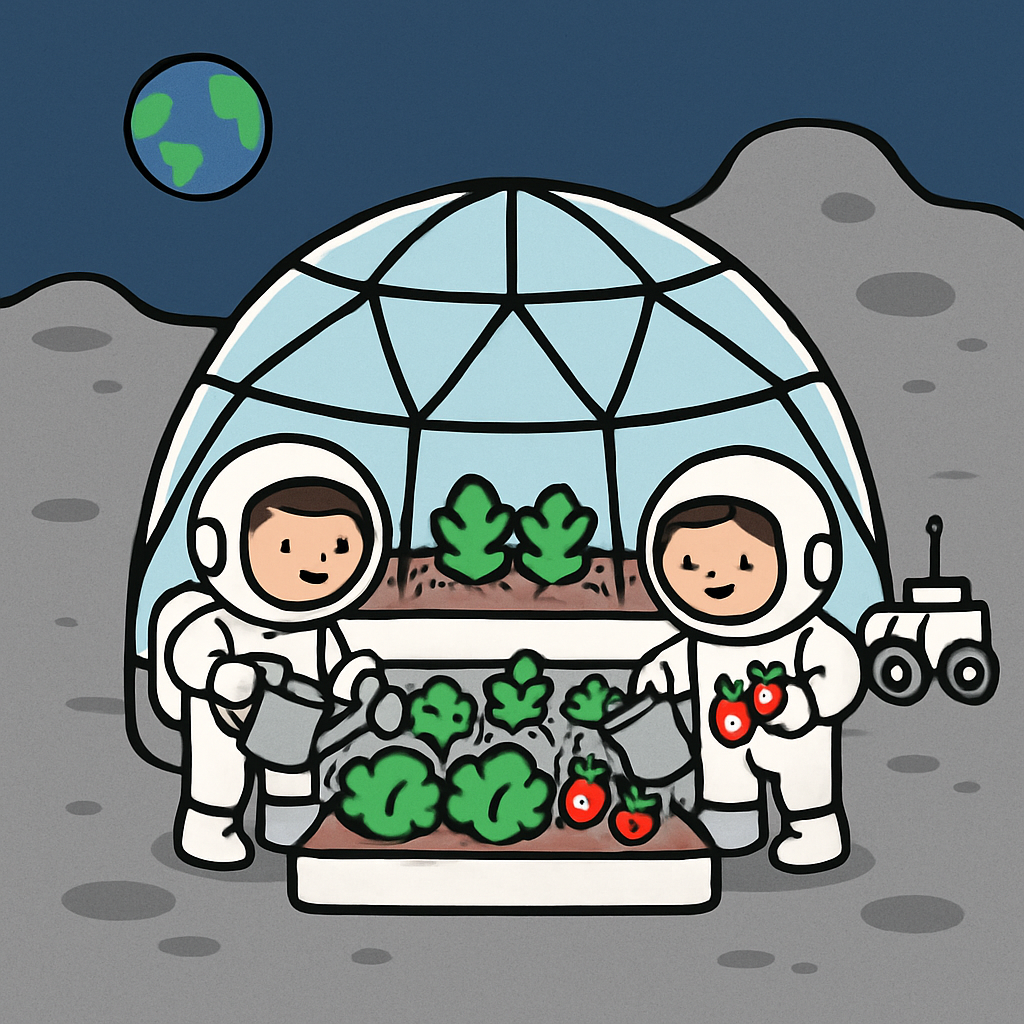 Moon Garden On Artemis Base paint by diamond