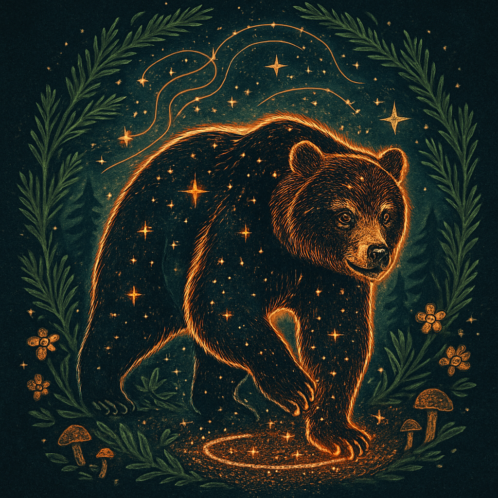 Ember Constellation Bear In The Pine Needle Dream painting diamond kit