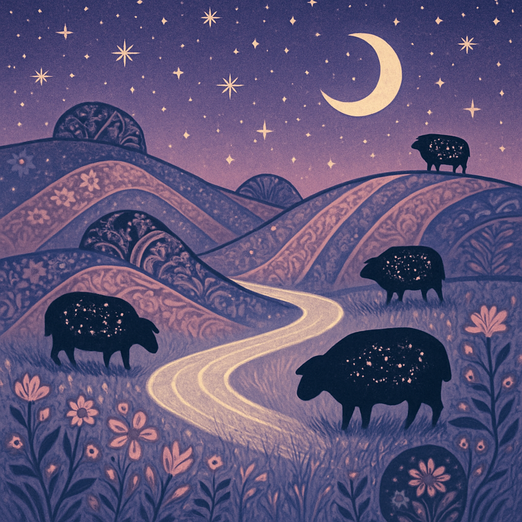The Star Shepherds Meadow At Twilight diamonded painting kits