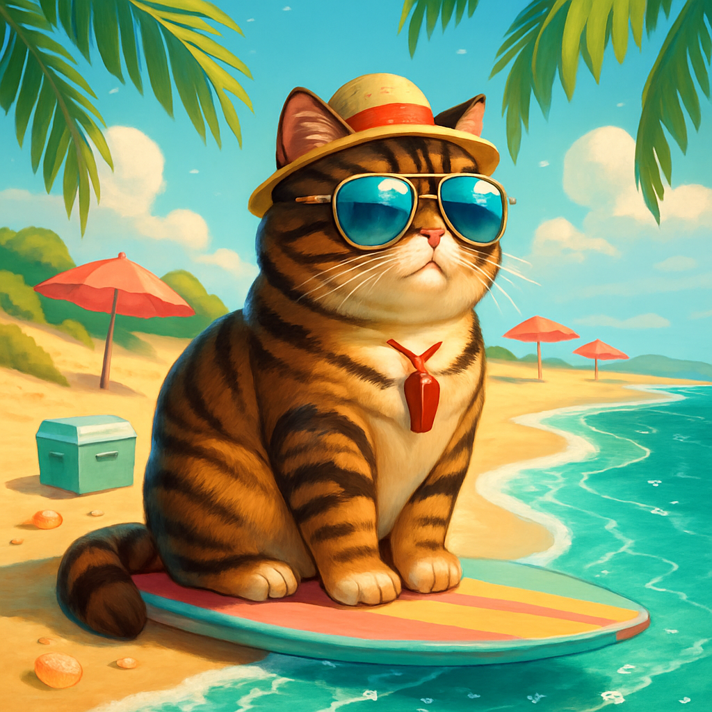 Mango Breeze Lifeguard Kitty DIY paint by diamonds