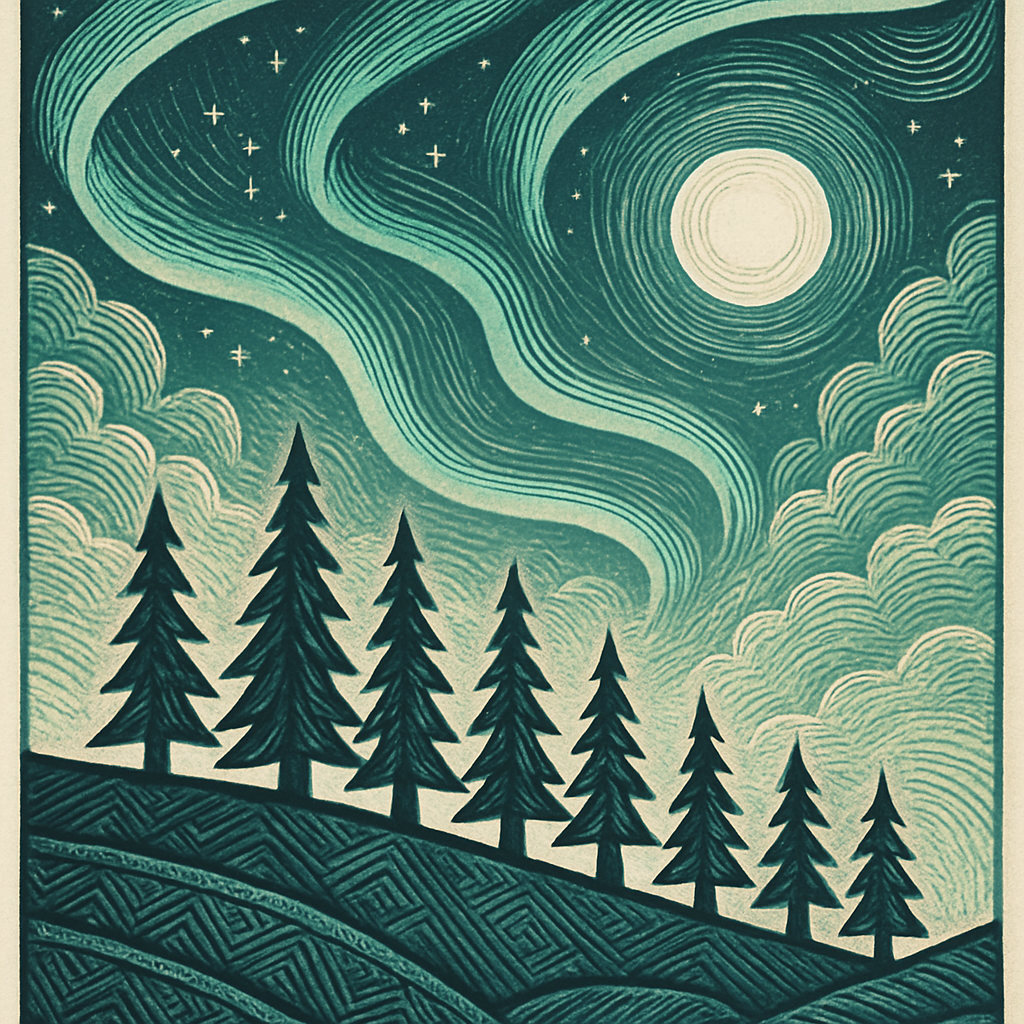 Aurora Loom Over Pine Ridge diamonded painting kits