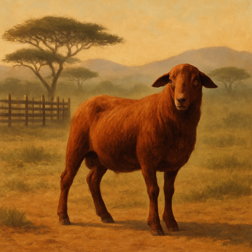 Red Maasai Sheep Kenya Tanzania diamonded painting kits