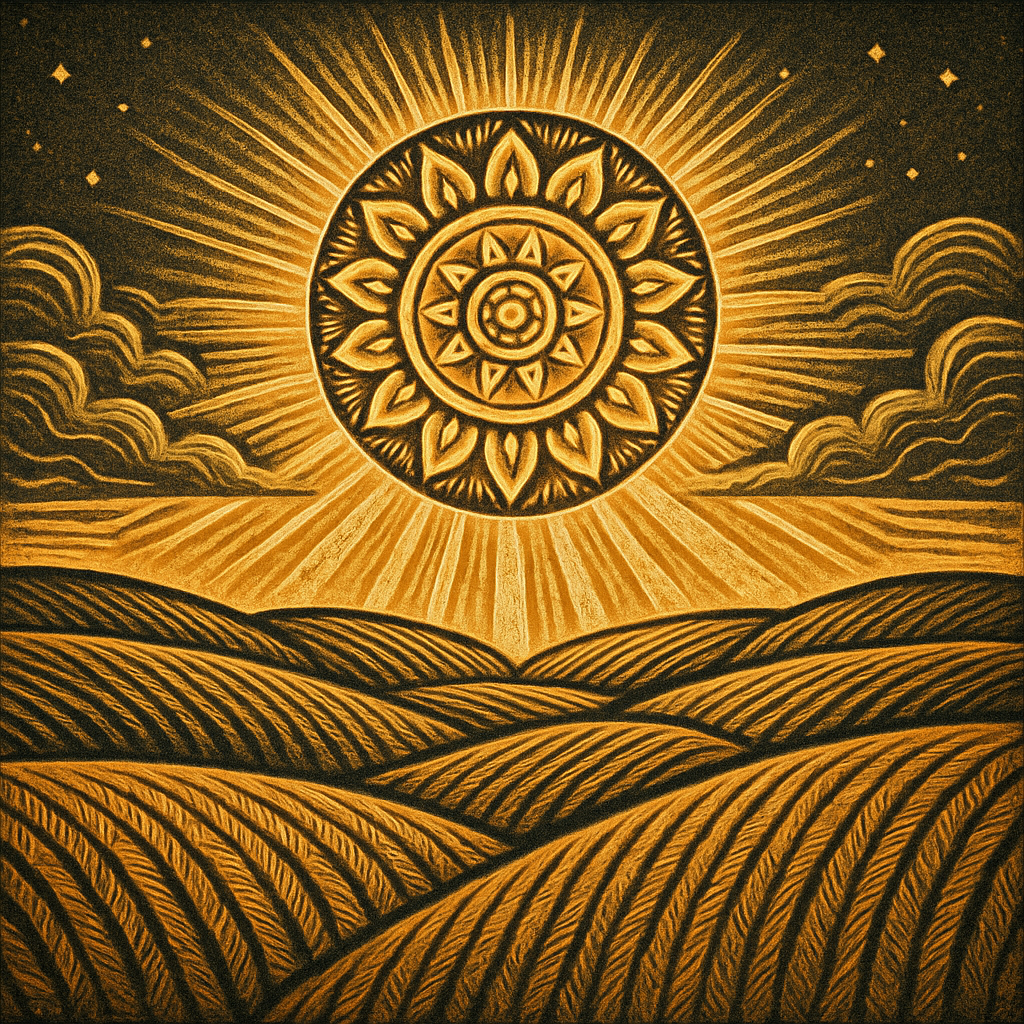 Solar Crown Above Harvest Hills paint by diamond