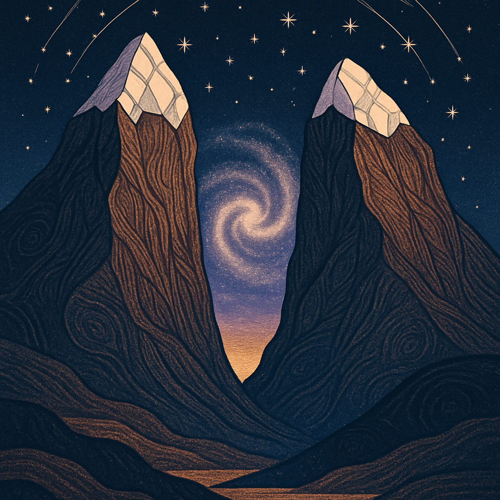Galaxy Pass Between Twin Peaks diamond painting
