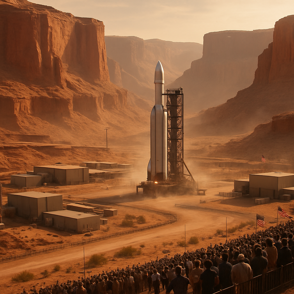 Desert Canyon Spaceport Launch Day paint by diamonds