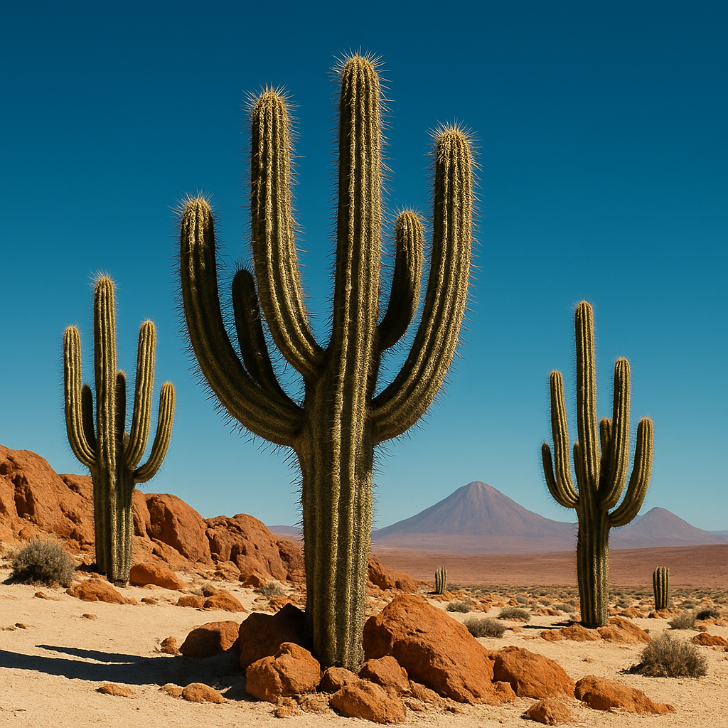 Atacama Desert Candelabra Cactus Browningia Candelaris Chile Painting by diamonds kit