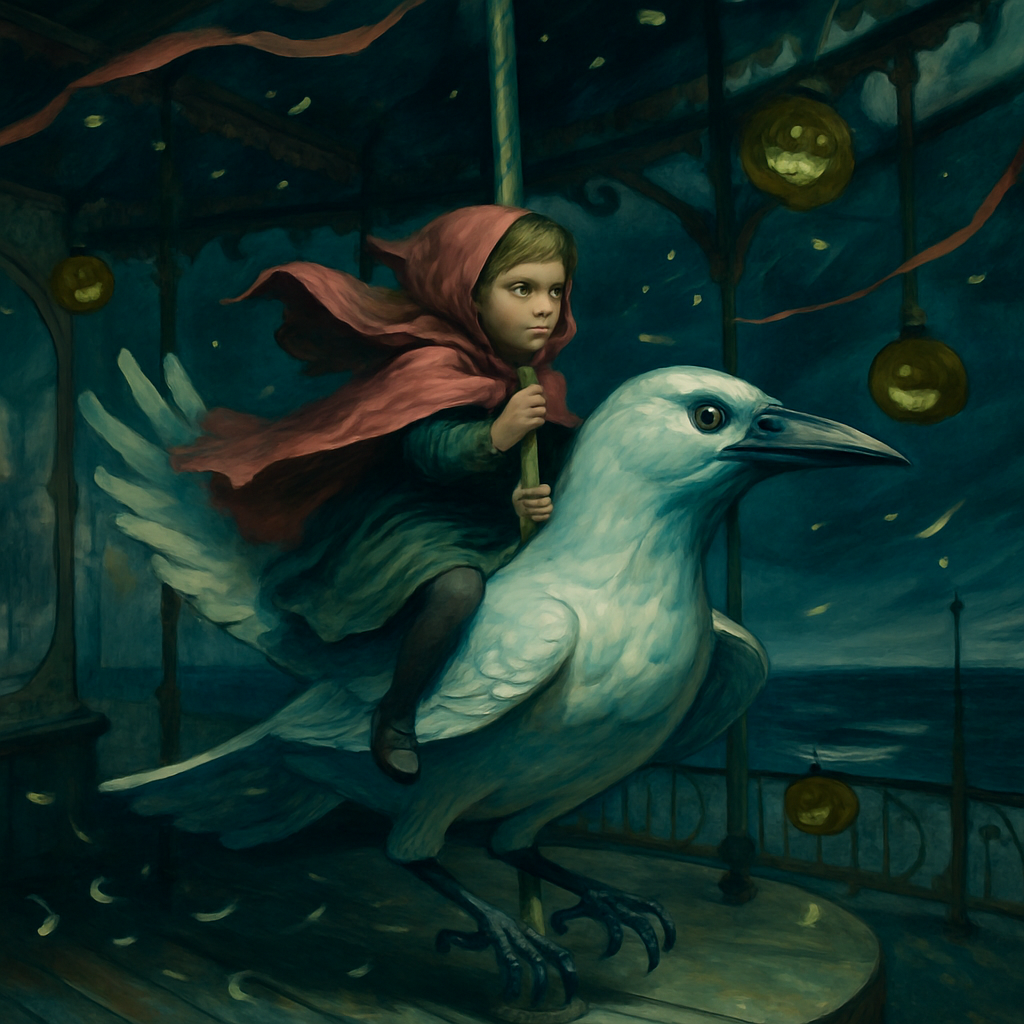 Haunted Carousel Of Porcelain Ravens paint by diamonds