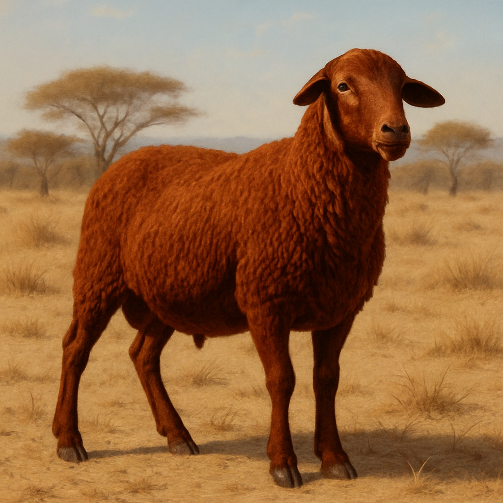Red Maasai Sheep Paint by diamonds kits