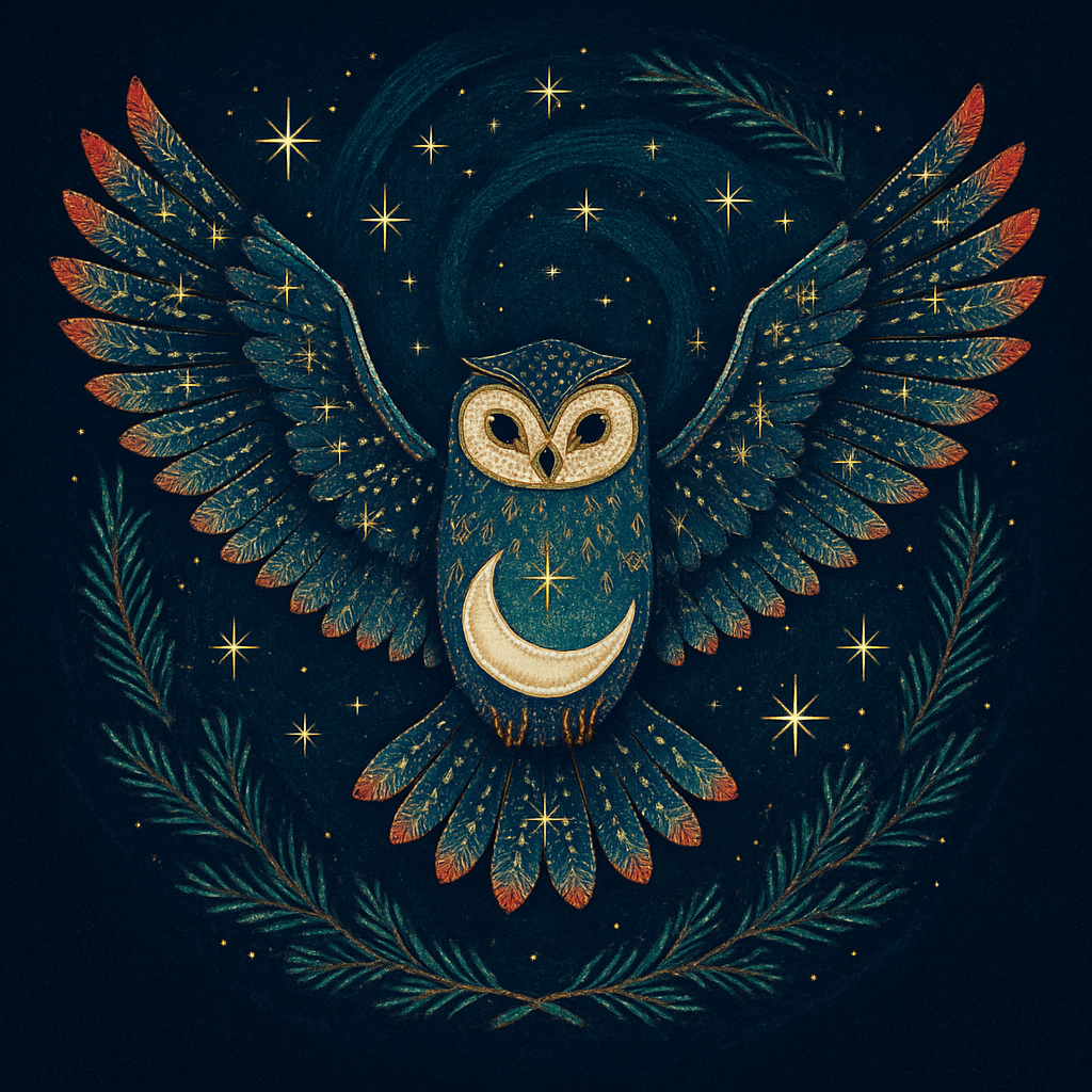 Aurora Thread Owl Of The Lantern Pines Paint by diamonds art