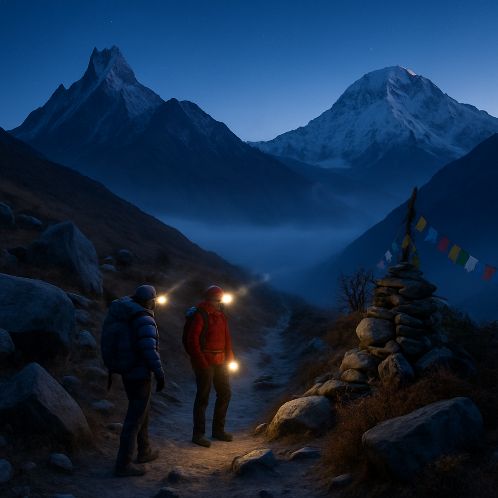 Annapurna Sanctuary Blue Hour Moraine Trail diamonded painting kits