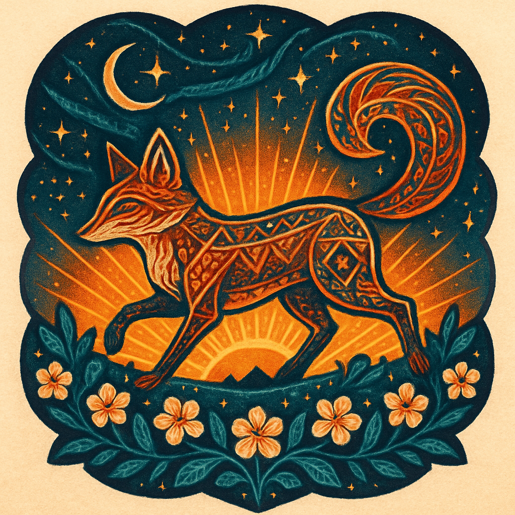 Ember Dawn Fox Of The Spiral Meadow paint by diamonds