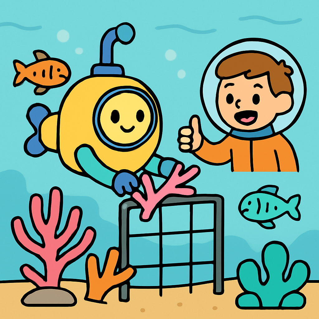 Coral Reef Rescue Robots painting diamond kit