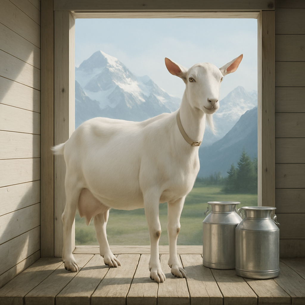 Saanen Goat Switzerland paint by diamonds