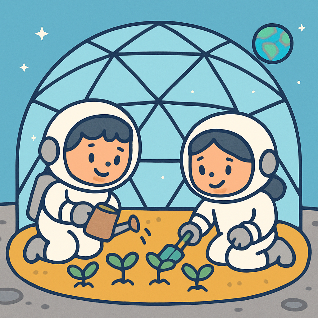 Lunar Gardeners On A Science Dome painting diamond kit