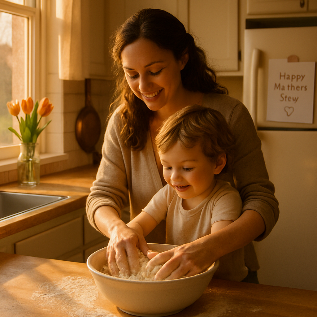 Kneading Heartlight A Mothers Day Kitchen Duet diamond painting