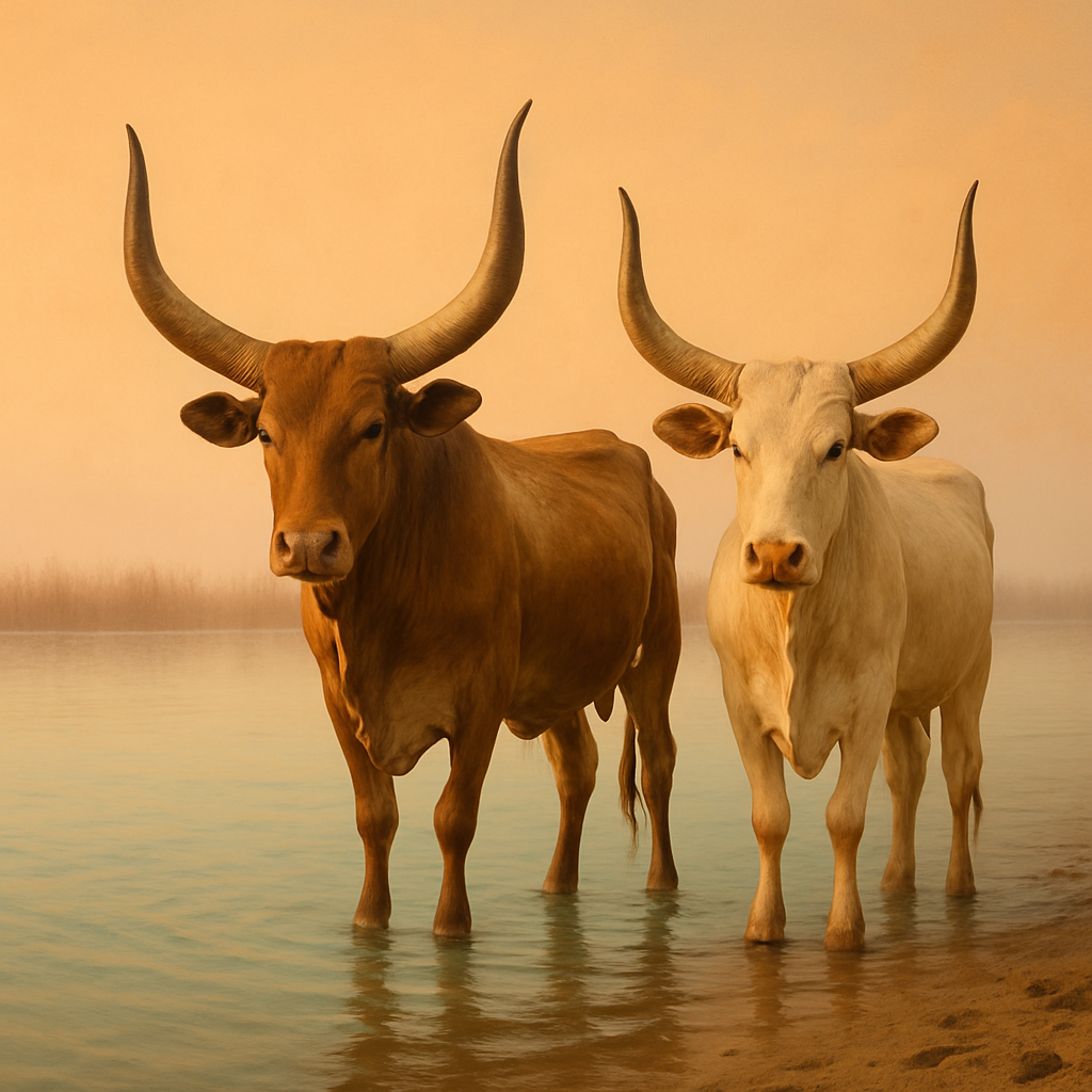 Kuri Cattle Lake Chad Basin DIY paint by diamonds