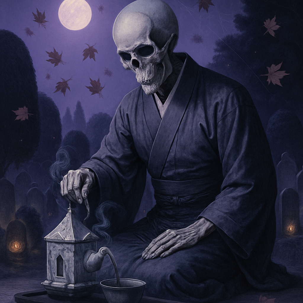 Gravestone Tea Ceremony Under A Violet Moon Paint by diamonds art