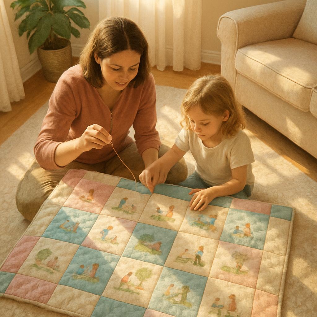 Stitching Sunbeams A Mothers Day Quilt Of Memories Paint by diamonds art