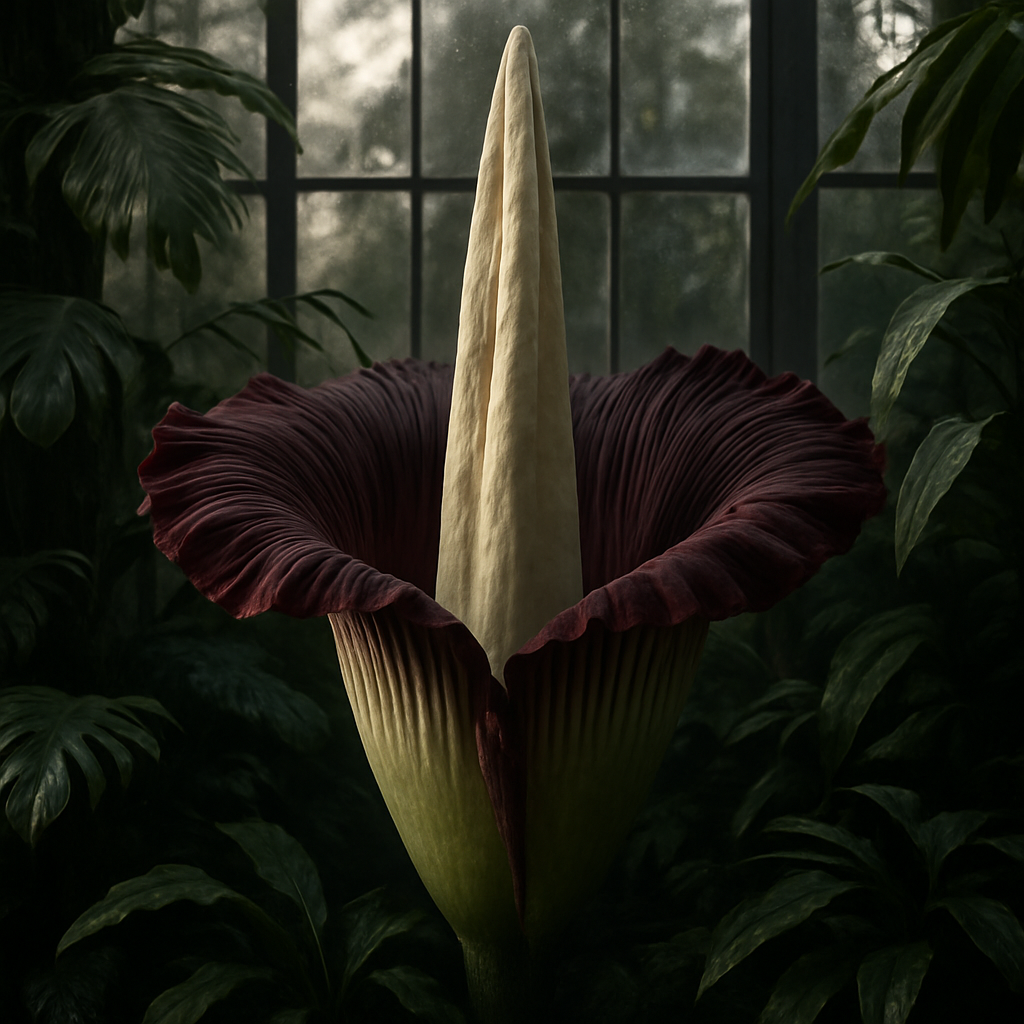 Amorphophallus Titanum Bloom In A Glasshouse diamond painting