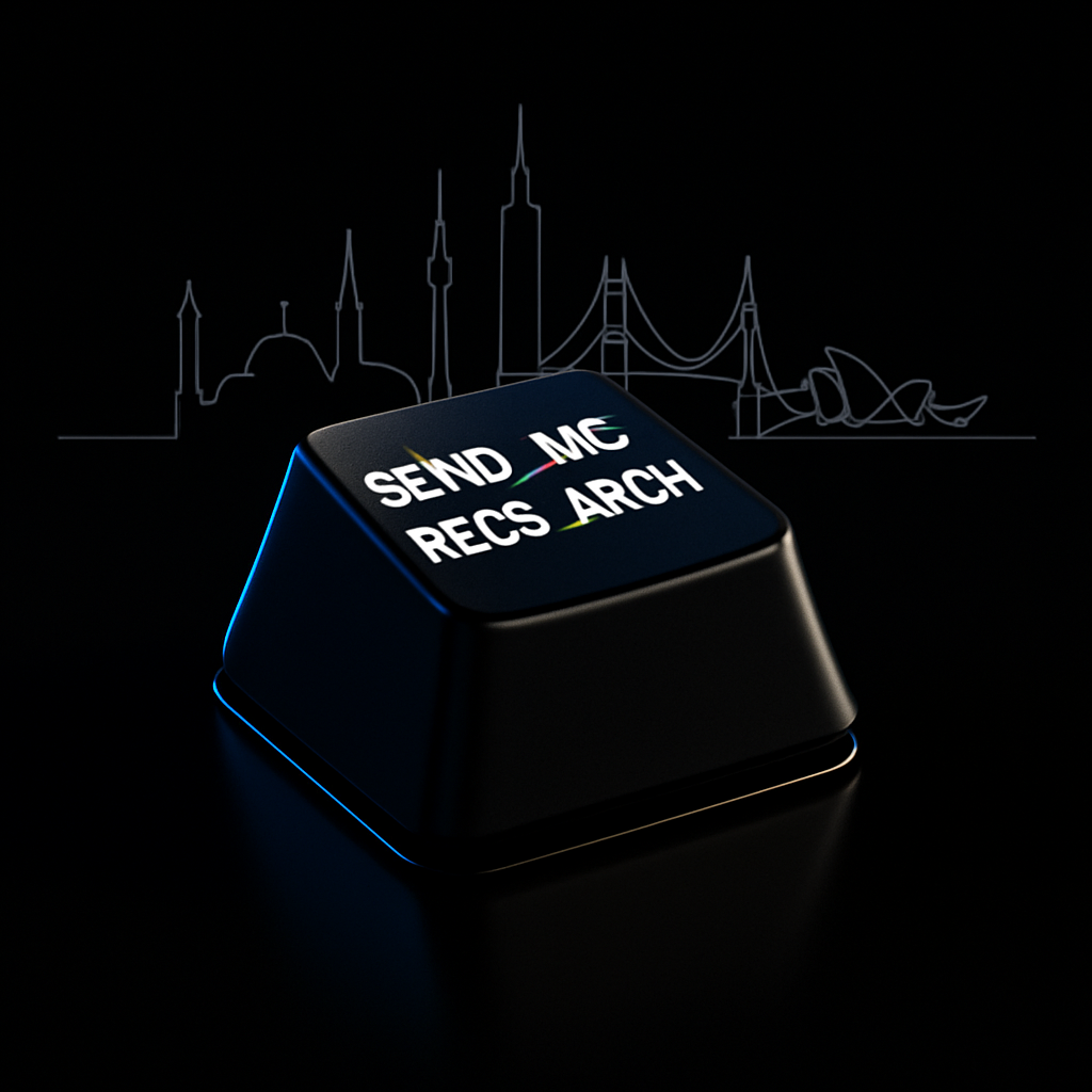 Minimalist Skyline And Command Keycap Painting by diamonds kit