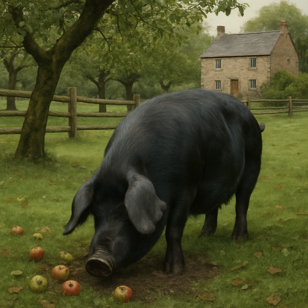 Large Black Pig United Kingdom Paint by diamonds art