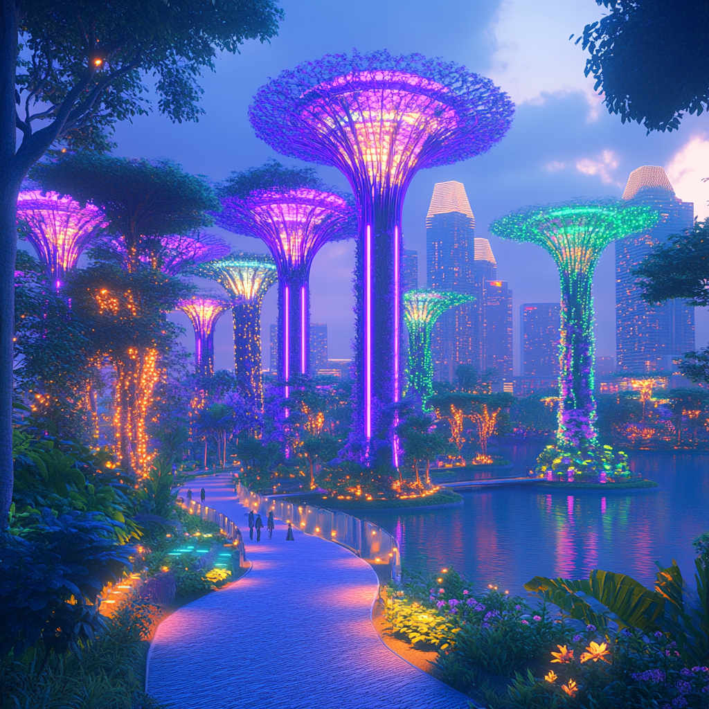 Gardens By The Bay paint by color