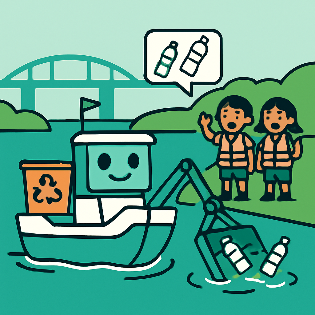 Clean River Robot Rescue Day Painting by diamonds kit