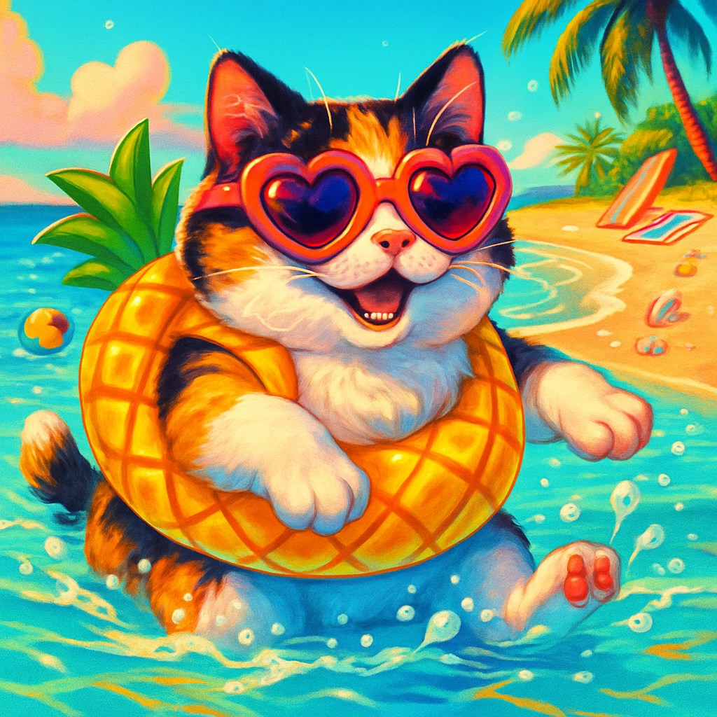 Pineapple Floatie Splash Parade paint by diamond