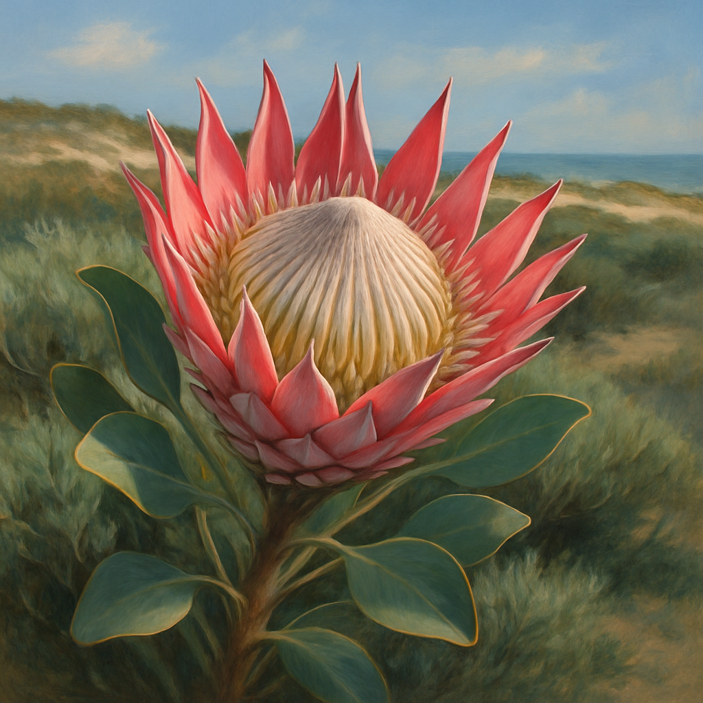 Protea Bouquet Texture Study From A Coastal Fynbos Landscape diamond painting
