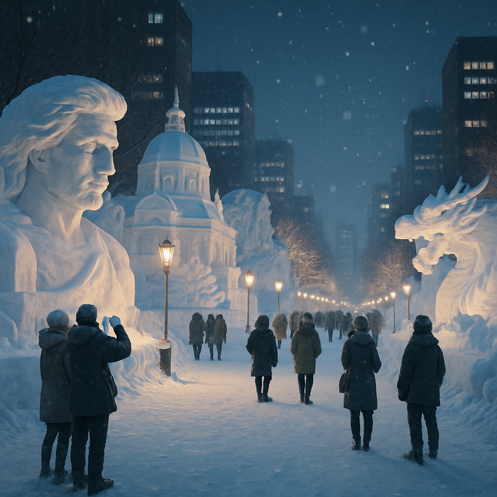 Sapporo Snow Festival Sapporo paint by color