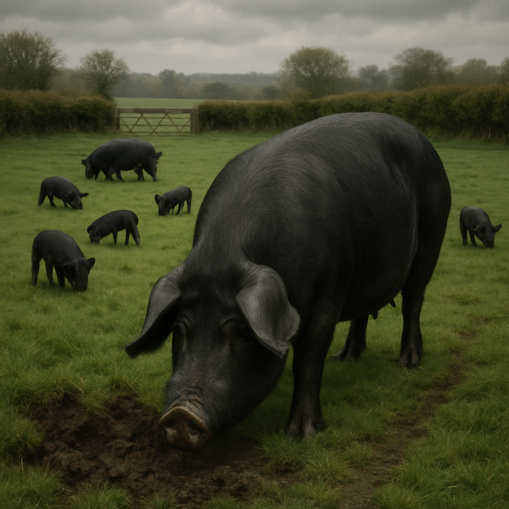 Large Black Pig United Kingdom paint by diamond