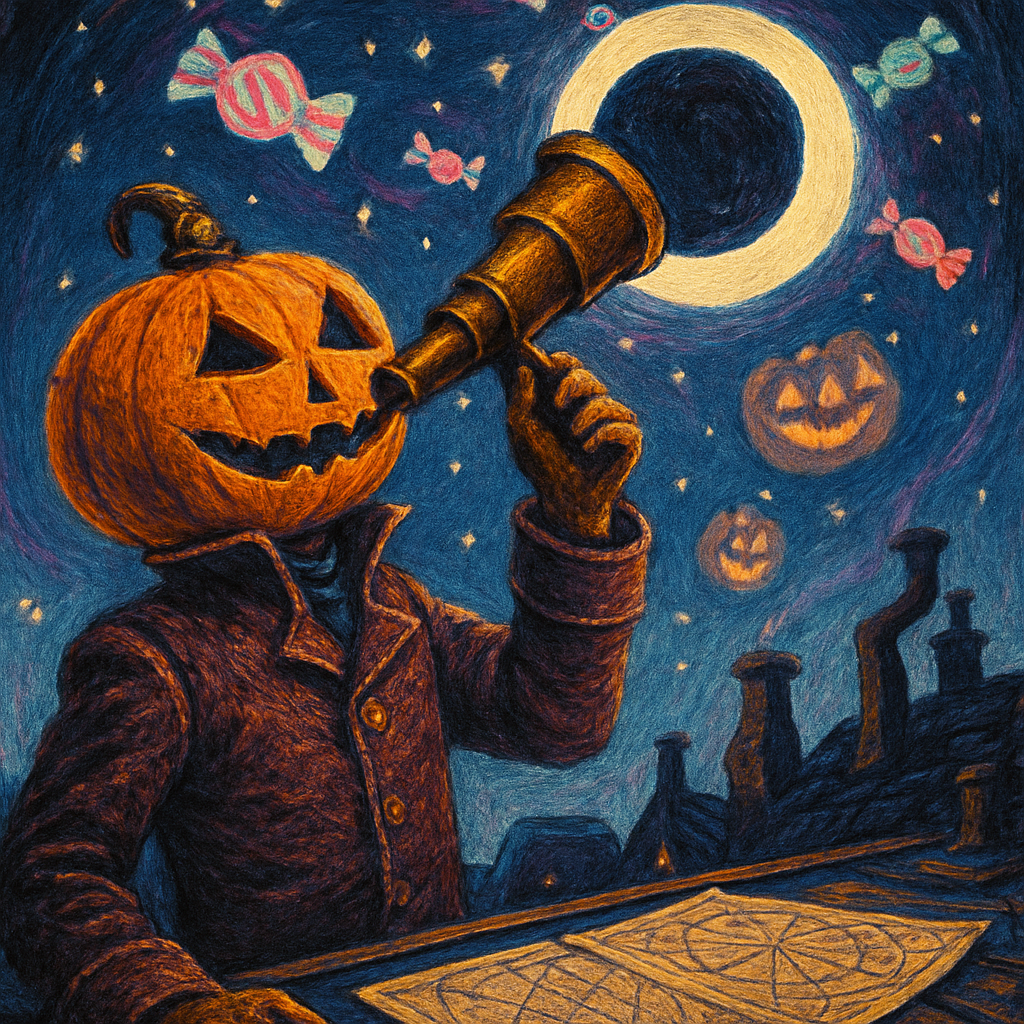 Gourd Astronomer And The Eclipse Of Candy Moons diamonded painting kits