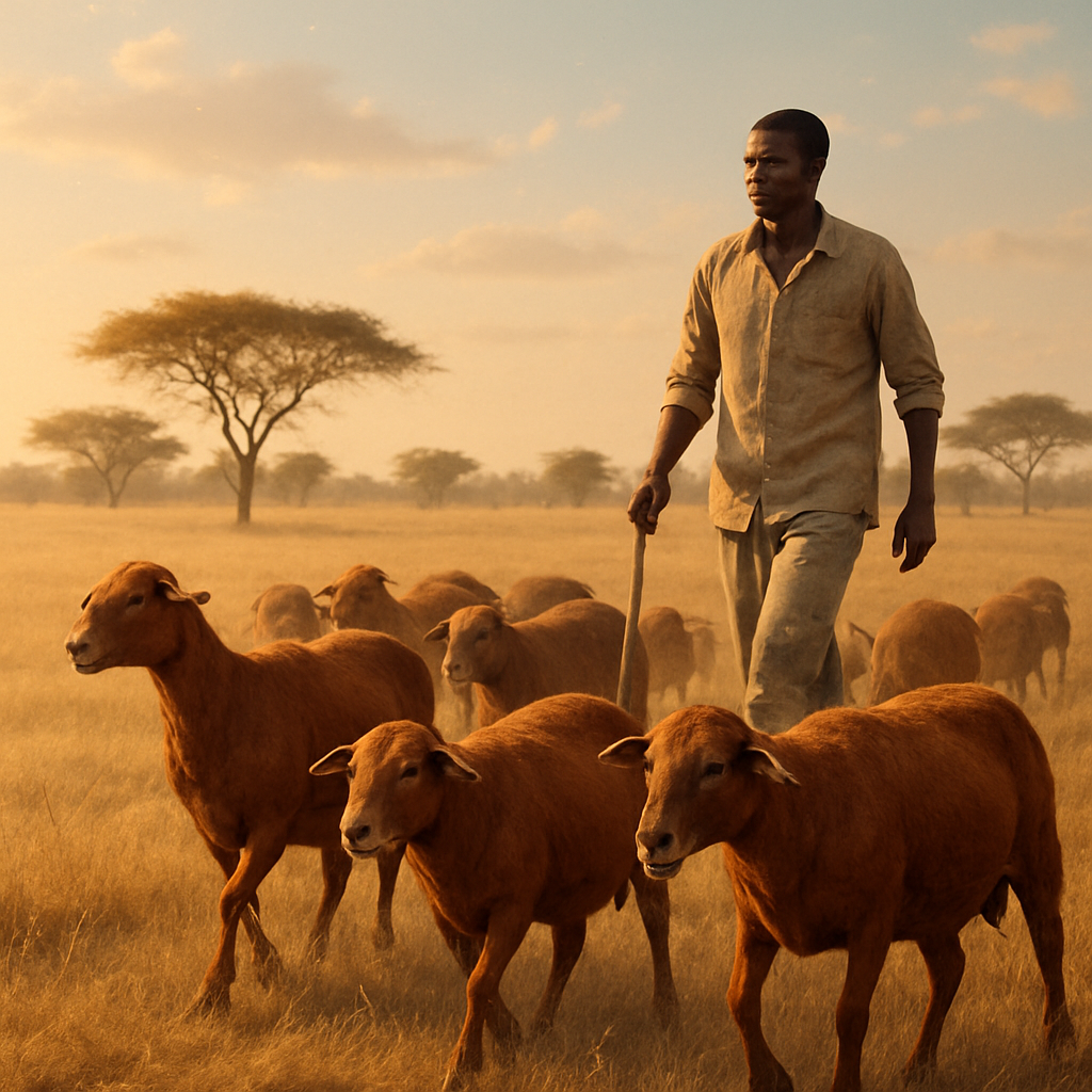 Red Maasai Sheep Kenya Tanzania Paint by diamonds art