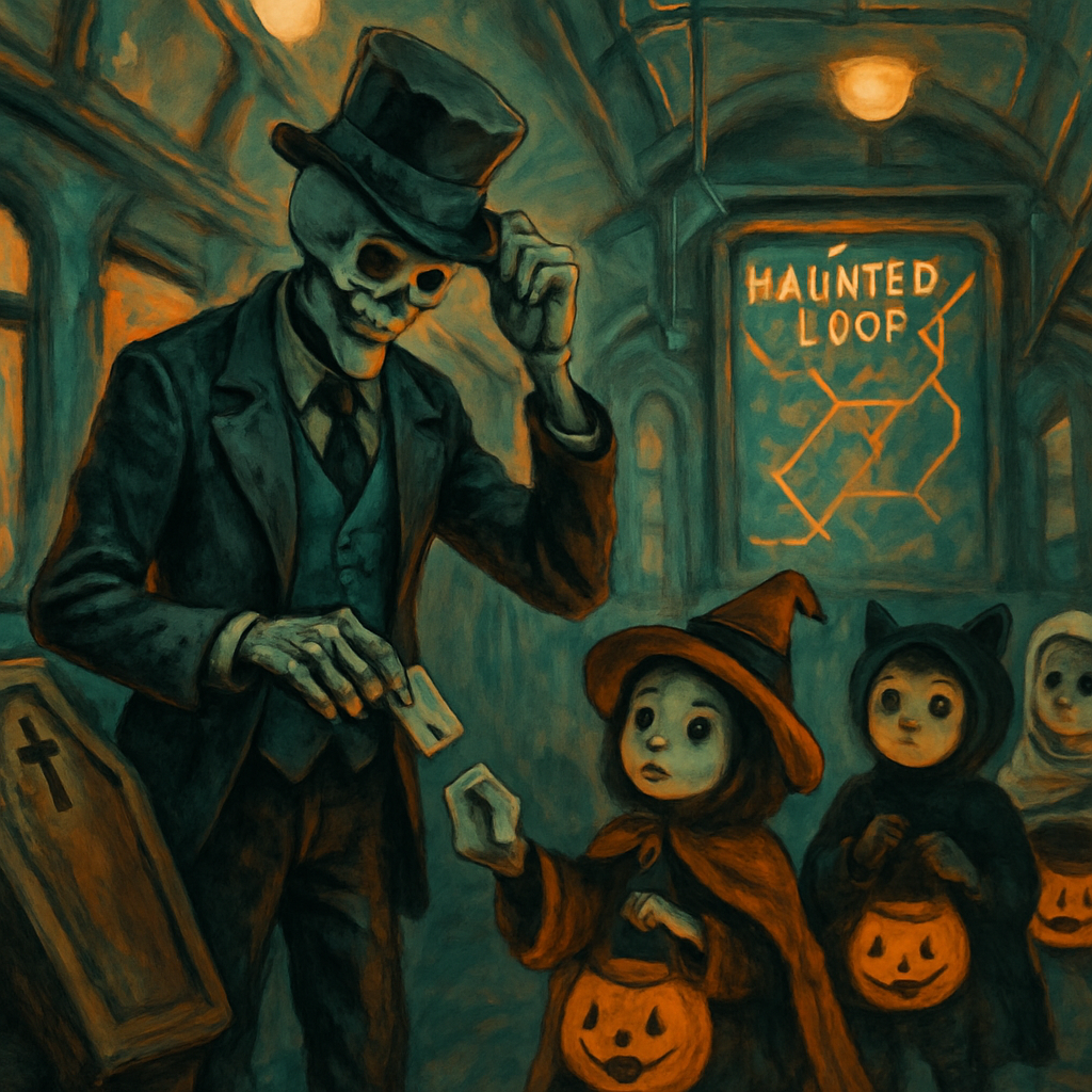 Trick Or Treat Subway Of The Underworld Conductors Painting by diamonds kit