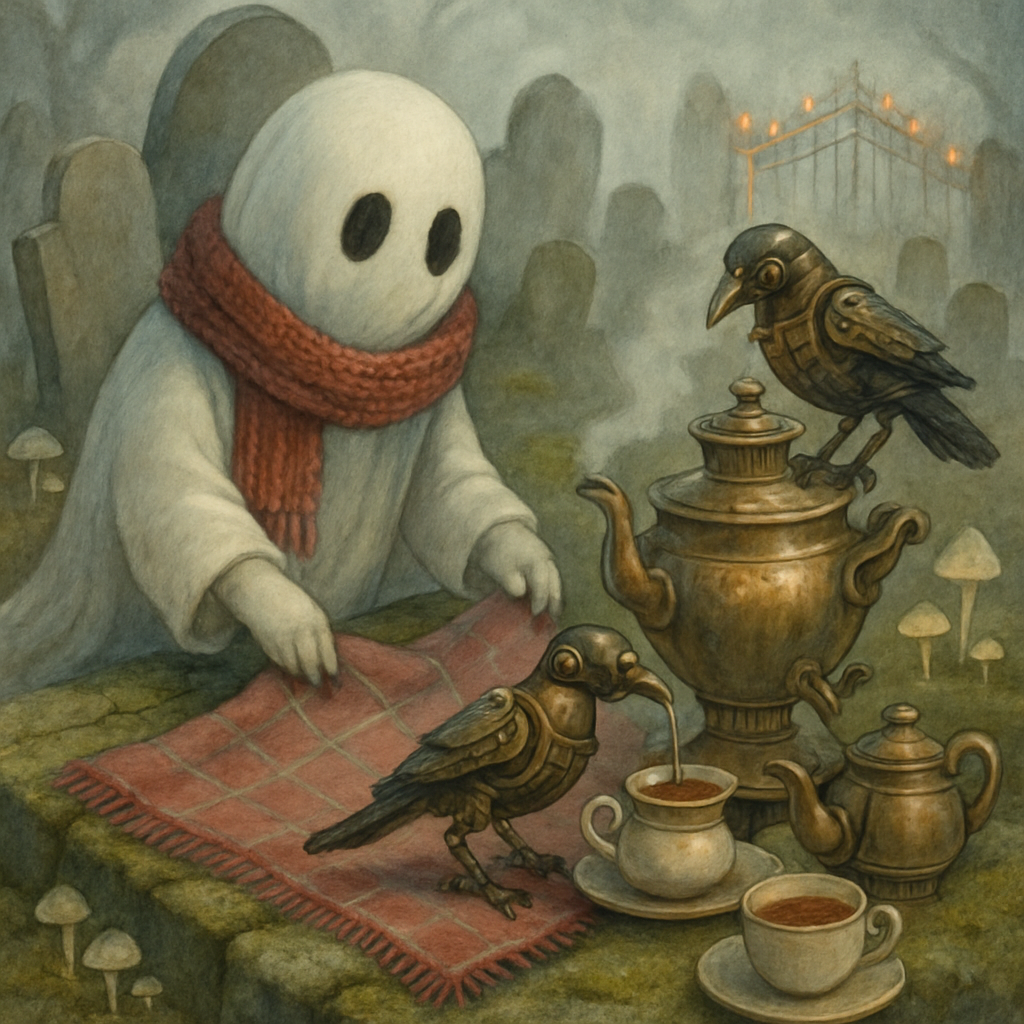 Cemetery Picnic With Clockwork Ravens Paint by diamonds art