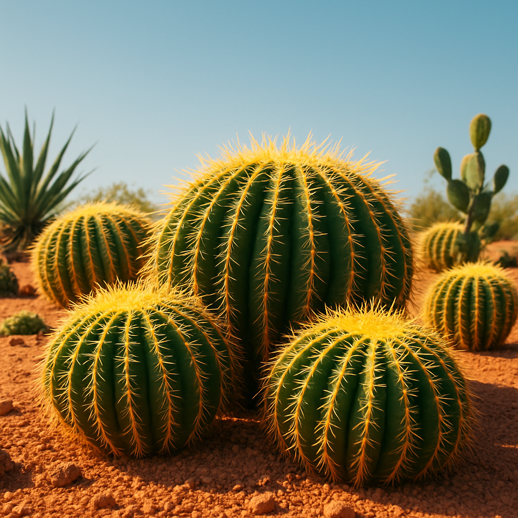 Golden Barrel Cactus Echinocactus Grusonii paint by color