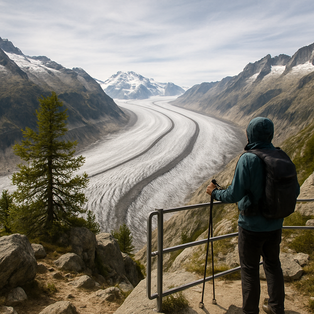Aletsch Glacier View From Eggishorn Lookout Paint by diamonds art