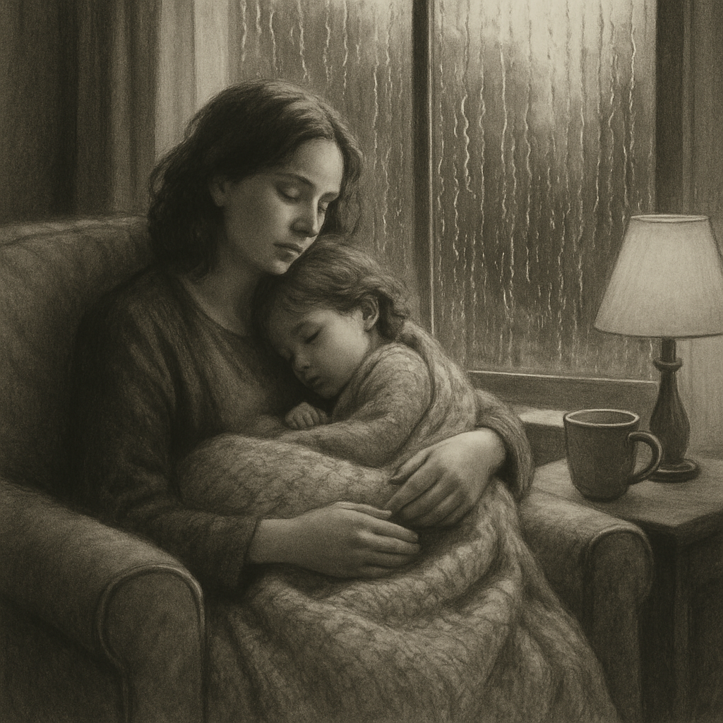 Rainy Window Lullaby Warmth In A Quiet Living Room painting diamond kit