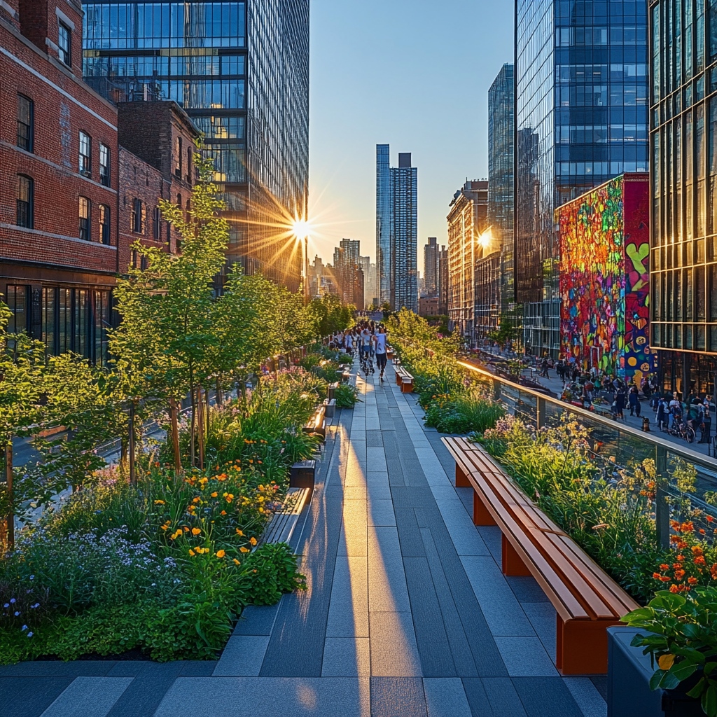 The High Line New York City United States Painting by diamonds kit