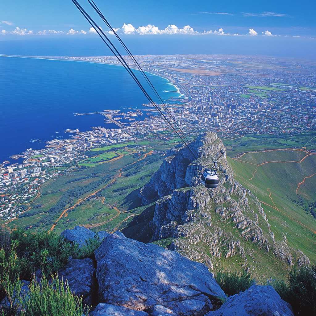 Table Mountain Aerial Cableway Views Painting by diamonds kit