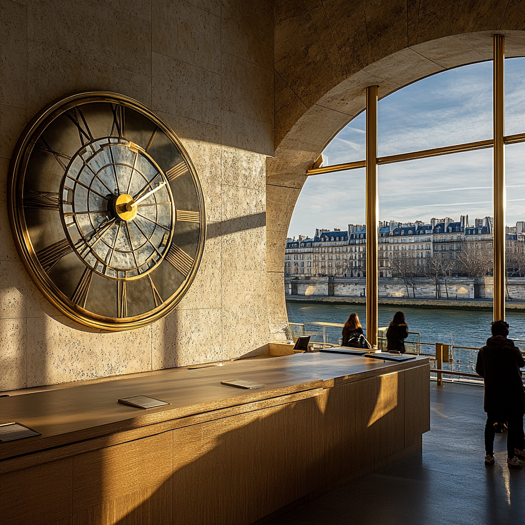 Musee D Orsay Riverfront And Clock View diamond painting