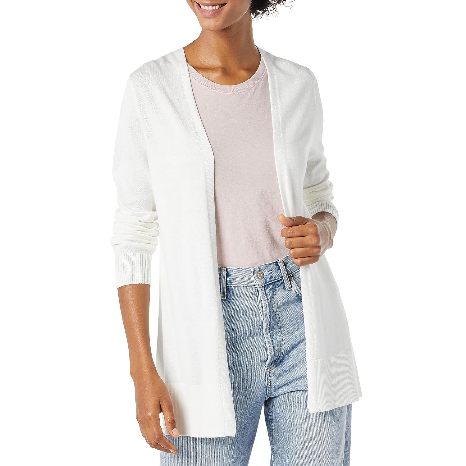 Lightweight Long Sleeve Open Front Sweater Cardigan for Women