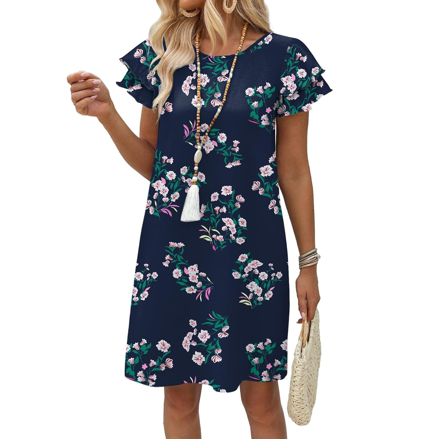 Ruffle Sleeve Loose Summer Swing Dress