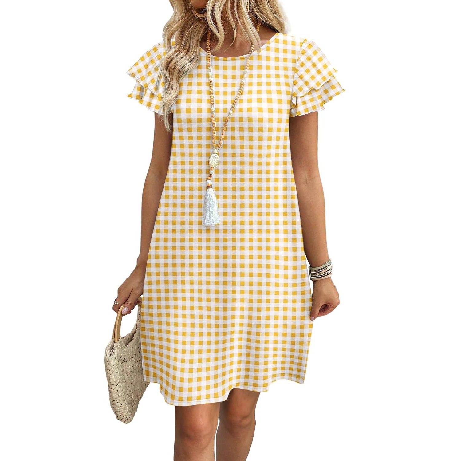 Ruffle Sleeve Loose Summer Swing Dress