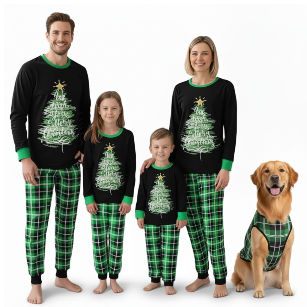 Christmas Tree All Over Print Matching Family Pajama Set